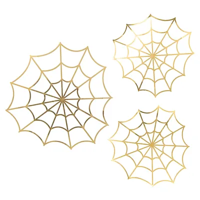Papierdeko Spinnennetz, 3 Stück