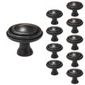 Mascot Hardware Stepped 1-1/2 in. Oil Rubbed Bronze Round Cabinet Knob Metal in Brown | 1.19 D in | Wayfair CNCK13-ORB