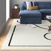 Black/White 94 x 0.55 in Area Rug - Mercury Row® Pollman Abstract White/Black Area Rug Polyester | 94 W x 0.55 D in | Wayfair