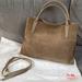 Coach Bags | Coach Large Soft Suede Borough Bag | Color: Gray | Size: Os