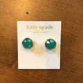 Kate Spade Jewelry | Like New Kate Spade Stud Earrings | Color: Gold/Green | Size: Os
