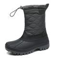 Bella Bays Winter Warm Snow Boots for Women Men Waterproof Non Slip Lightweight Platform Stable Yard Boots Grey UK 3