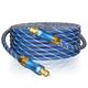 EMK Optical Audio Cable, Audio Cable Digital Toslink Optical Cable S/PDIF Toslink Connectors Compatible With Playstation, Sound Bar, Home Theater, Surround Sound Systems (33Ft/10M, Optic Cable Blue)