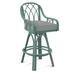 Braxton Culler Edgewater 24" Swivel Counter Stool Upholstered/Wicker/Rattan in Green/Blue | 39 H x 22 W x 24 D in | Wayfair 914-012/0805-54/SEAMIST