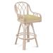 Braxton Culler Edgewater 24" Swivel Counter Stool Upholstered/Wicker/Rattan in Brown | 39 H x 22 W x 24 D in | Wayfair 914-012/0863-93/BISQUE