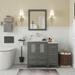 Vanity Art 36" Single Sink Bathroom Vanity Set with Engineered Marble Top and Free Mirror
