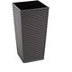 Gordanluk Tall planter rattan plant pot Designed Flowerpot with plant riser extra large plant pots indoor plant pots outdoor flower pot (Grey, 35 x 68 cm)