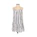 H&M Casual Dress - DropWaist Scoop Neck Sleeveless: White Print Dresses - Women's Size 2