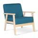 Idmarket - Fauteuil scandinave anders en tissu bleu canard - Bleu