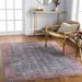 Clarin 9'2" x 12' Traditional Washable Updated Traditional Blue/Light Brown/Oatmeal/Red/Medium Gray Washable Area Rug - Hauteloom
