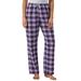 Masseys Flannel Pajama Pant (Size 4X) Dark Purple/Periwinkle, Cotton