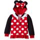 Disney Baby Girls' Minnie Mouse Costume Zip-up Hoodie Hooded Sweatshirt, Black/Red, 4 Years