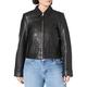 Superdry Women's Down Town Leather Jacket, Black, L