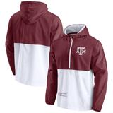 Men's Fanatics Branded Maroon/White Texas A&M Aggies Thrill Seeker Half-Zip Hoodie Anorak Jacket