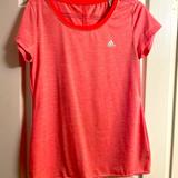 Adidas Tops | Adidas Workout Shirt. Size L. | Color: Orange/Red | Size: L