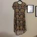 Lularoe Dresses | Lularoe Carly Dress Size S Nwt Dark Grey Floral | Color: Cream/Gray | Size: S