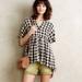 Anthropologie Tops | Anthropologie | 11.1 Tylho Gingham Swing Blouse | Size Small | Color: Black/Cream | Size: S