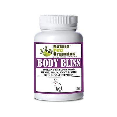 Natura Petz Organics BODY BLISS - OMEGA 3 & 6 Super Food + Heart, Brain Joint, Blood & Coat Support* Cat Supplement, 150 count