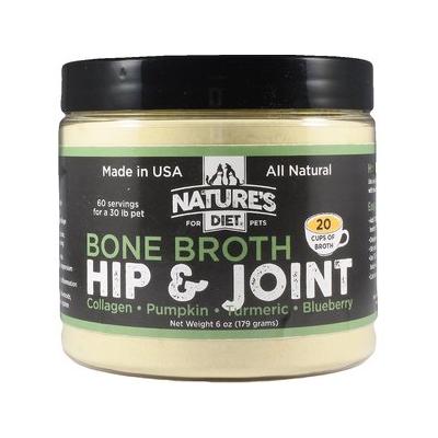 Nature's Diet Hip & Joint Bone Broth Dry Dog & Cat Food Topping, 6-oz jar