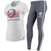 Women's Concepts Sport White/Charcoal New York Islanders Sonata T-Shirt & Leggings Set