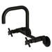 Kingston Brass Concord 8-Inch Adjustable Center Wall Mount Kitchen Faucet, Matte Black - Kingston Brass KS413MB