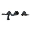 Kingston Brass KS3125TL Templeton Wall Mount Bathroom Faucet, Oil Rubbed Bronze - Kingston Brass KS3125TL