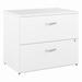 Bush Business Furniture Hybrid 2 Drawer Lateral File Cabinet in White - Assembled - Bush Business Furniture HYF136WHSU-Z