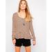 Free People Tops | Free People Auntie Em Top With Soft Peplum Top | Color: Black/Tan | Size: L