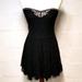 Free People Dresses | Free People Black Strapless Lace Formal Dress Beaded Details Sweet Heart Neck | Color: Black | Size: Sp