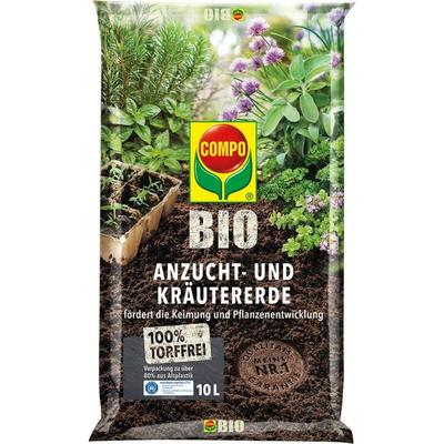Anzucht- und Kräutererde Bio 10l torffrei Compo