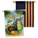 Angeleno Heritage 2-Sided Polyester 40 x 28 in. House Flag in Brown/Green/Red | 40 H x 28 W in | Wayfair AH-BV-HP-137193-IP-BOAA-D-US20-AH