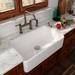 Eridanus 33" L x 20" W Fireclay Farmhouse Kitchen Sink w/ Sink Grid & Basket Strainer Fireclay in White | 10 H x 33 W x 20 D in | Wayfair