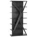 Noir Trading Inc. Vetra 85" H x 40" W Solid Wood Standard Bookcase Wood in Black/Brown | 85 H x 40 W x 13 D in | Wayfair GBCS228HB