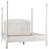 Noir Trading Inc. New Douglas Solid Wood Four Poster Bed Wood in White | 84 H x 81 W x 88 D in | Wayfair GBED116EKWH-NEW
