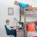 Max and Lily L Shaped Twin over Full Bunk Bed with Desk