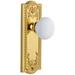 Grandeur Parthenon Solid Brass Rose Passage Door Knob Set with Hyde