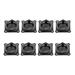 Black Wrought Iron Cabinet Pulls 2-5/8 in. Ring Drawer Pulls with Mounting Hardware (Set of 8) Renovators Supply