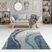 Madison Park Kathryn Blue Abstract Wave Area Rug