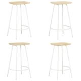 vidaXL Bar Stools 4 pcs Solid Mango Wood