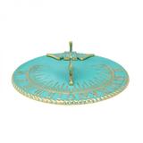 Brass Verdigris Sundial 10" Turquoise Vintage Sundial for Outdoor Garden Renovators Supply