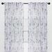 Red Barrel Studio® Keohane 2-Panel Floral Textured Sheer Curtain Panels 3-In-1 Back Tab, Rod Pocket, Ring Tab in Indigo | 96 H x 52 W in | Wayfair