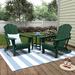 Rosecliff Heights Moncrief 2 - Person Plastic Folding Adirondack Chair w/ Table in Green | 34.5 H x 29.5 W x 34.25 D in | Wayfair