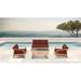 Joss & Main Elswick 4 Piece Sofa Seating Group w/ Sunbrella Cushions Wood/Natural Hardwoods/Teak in Brown/White | Outdoor Furniture | Wayfair