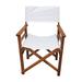 Arlmont & Co. Tomasi Folding Director Chair Solid + Manufactured Wood in White/Indigo | 36 H x 23 W x 20 D in | Wayfair