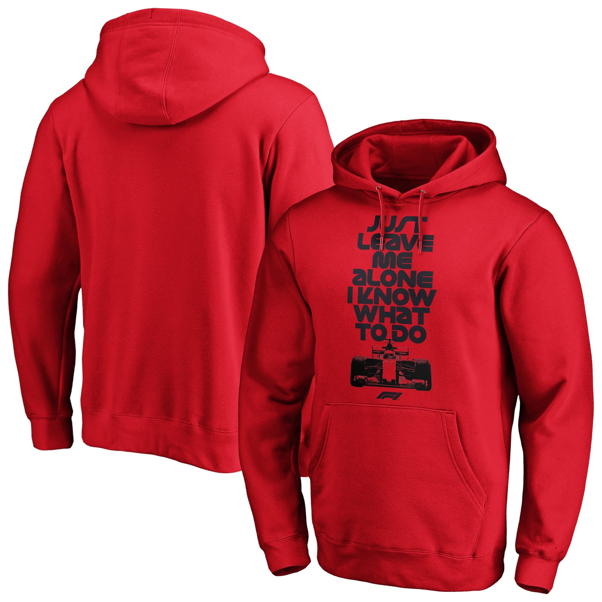 Sweat à Capuche Graphique Just Leave Me Alone Formula 1 - Rouge - Homme Taille: S
