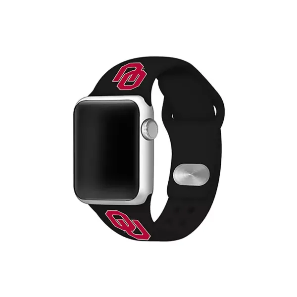 affinity-bands-ncaa-oklahoma-sooners-silicone-apple-watch-band-38-millimeter,-black,-38-mm/