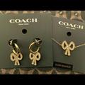 Coach Jewelry | Coach Bracelet And Earrings Set Nwt | Color: Gold | Size: Os