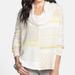 Free People Sweaters | Free People Mixed Patchwork Cowl Sweater | Color: Cream/Yellow | Size: Xs