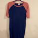 Lularoe Dresses | Lularoe Julia Midi Dress Size Xl | Color: Blue/Pink | Size: Xl