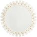 Dandridge 28 1/2" Wide White Marble and Brass Round Wall Mirror